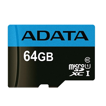 کارت حافظه microSDHC ای دیتا مدل Premier V10 A1 کلاس 10 استاندارد UHS-I سرعت 85MBps همراه با آداپتور SD ظرفیت 64 گیگابایت